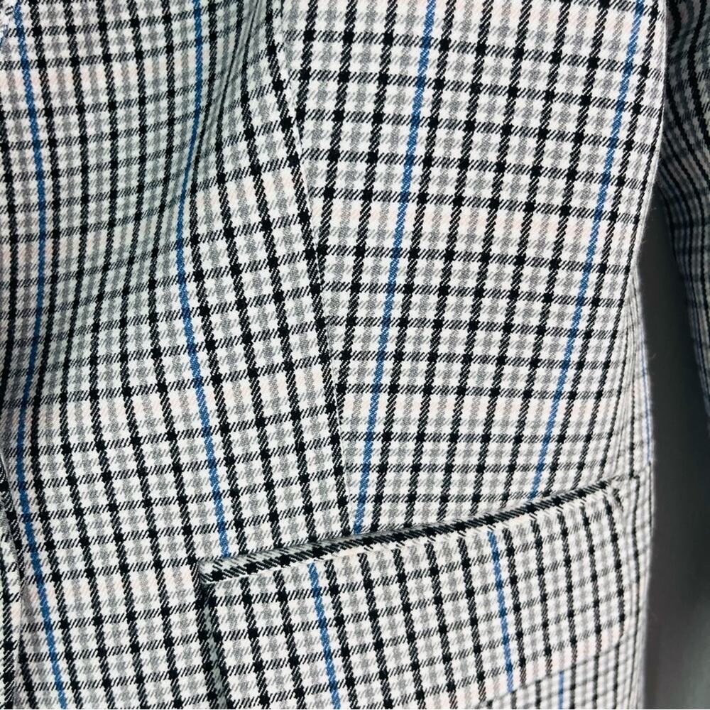 NEW A New Day blue grey white pink check plaid preppy academia blazer 2 - Picture 4 of 7